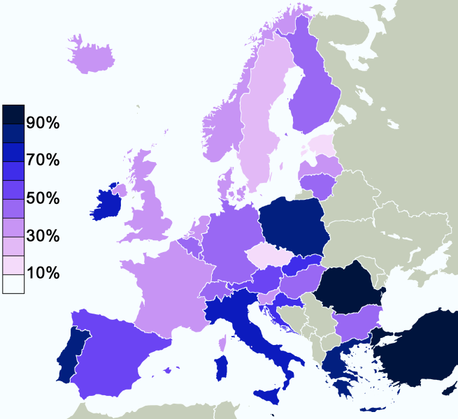 percentage-of-people-who-believe-in-god-in-europe-eurobarometer-poll-2005-sourced-from-wikipedia-commons.png
